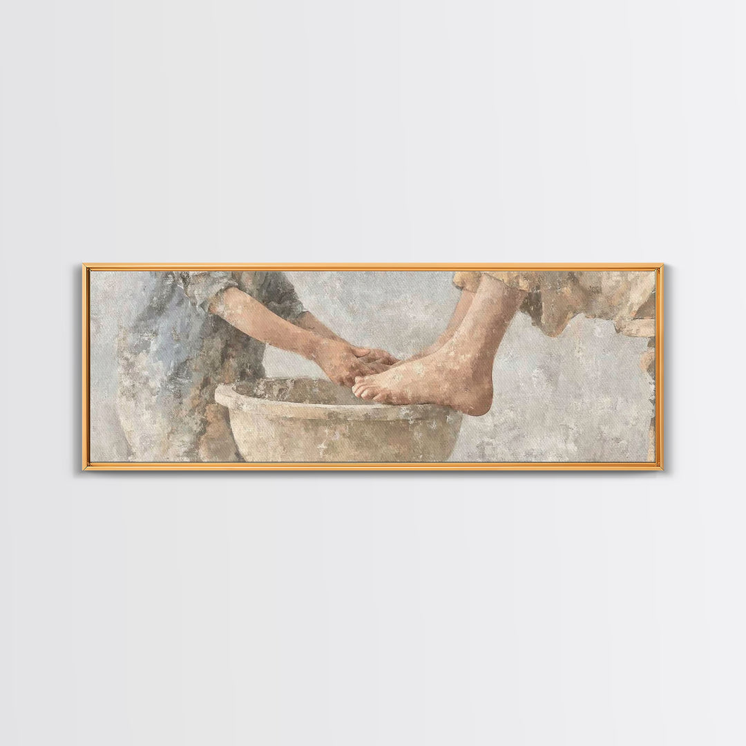Roses Of Redemption – Framed Canvas Print – Christian Art Canvas – Christian Wall Art – Panoramic Painting – Christian Art – Christian Gift