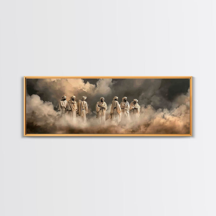 Desert Cloud Council | Framed Canvas Print | Christian Wall Art | Panoramic Art | Christian Art Canvas | Jesus Painting | Christian Christm