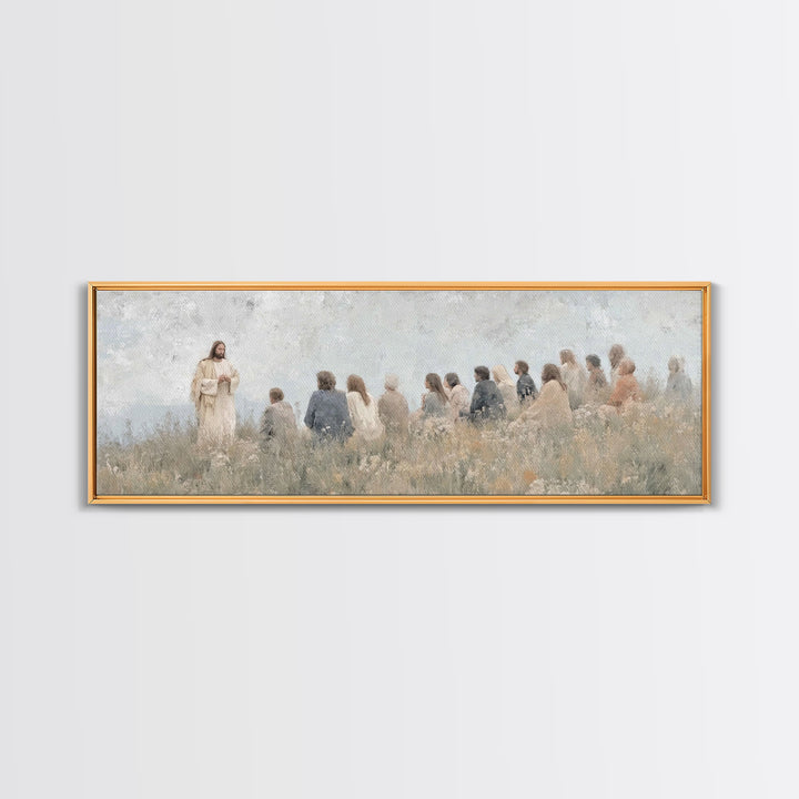 Morning Of Wisdom – Framed Canvas Print – Christian Wall Art – Panoramic Frame – Christian Art Canvas – Jesus Painting – Subtle Christian A