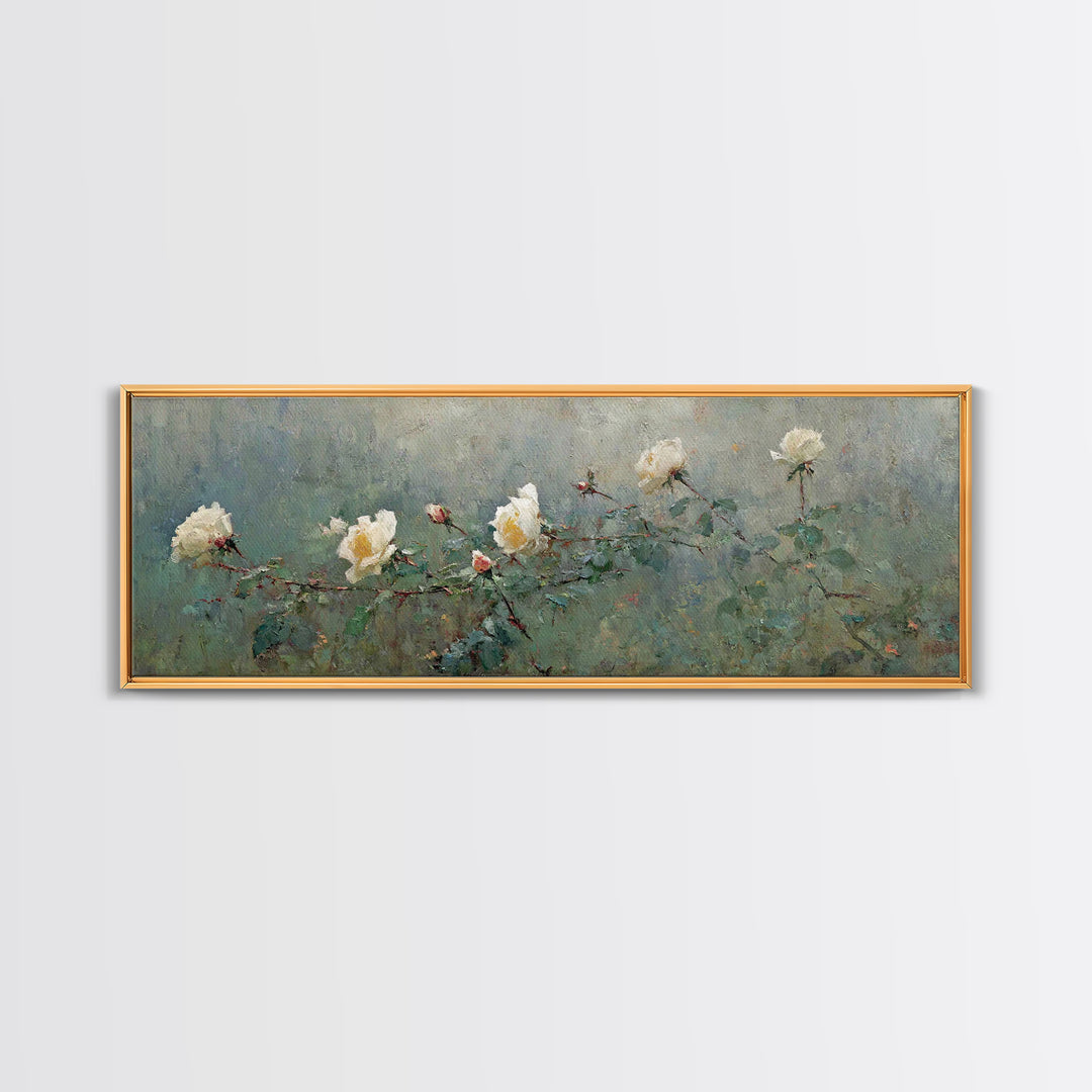 Blossoms Of Grace – Framed Canvas Print – Panoramic Art – Christian Wall Art – Christian Art Canvas – Christian Painting – Christian Decor
