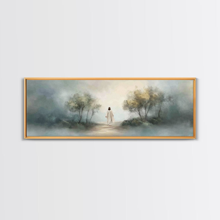 Whispers Of Heaven, Framed Canvas Print, Panoramic Art, Christian Wall Art, Jesus Art Print, Christian Art Canvas, Christmas Art