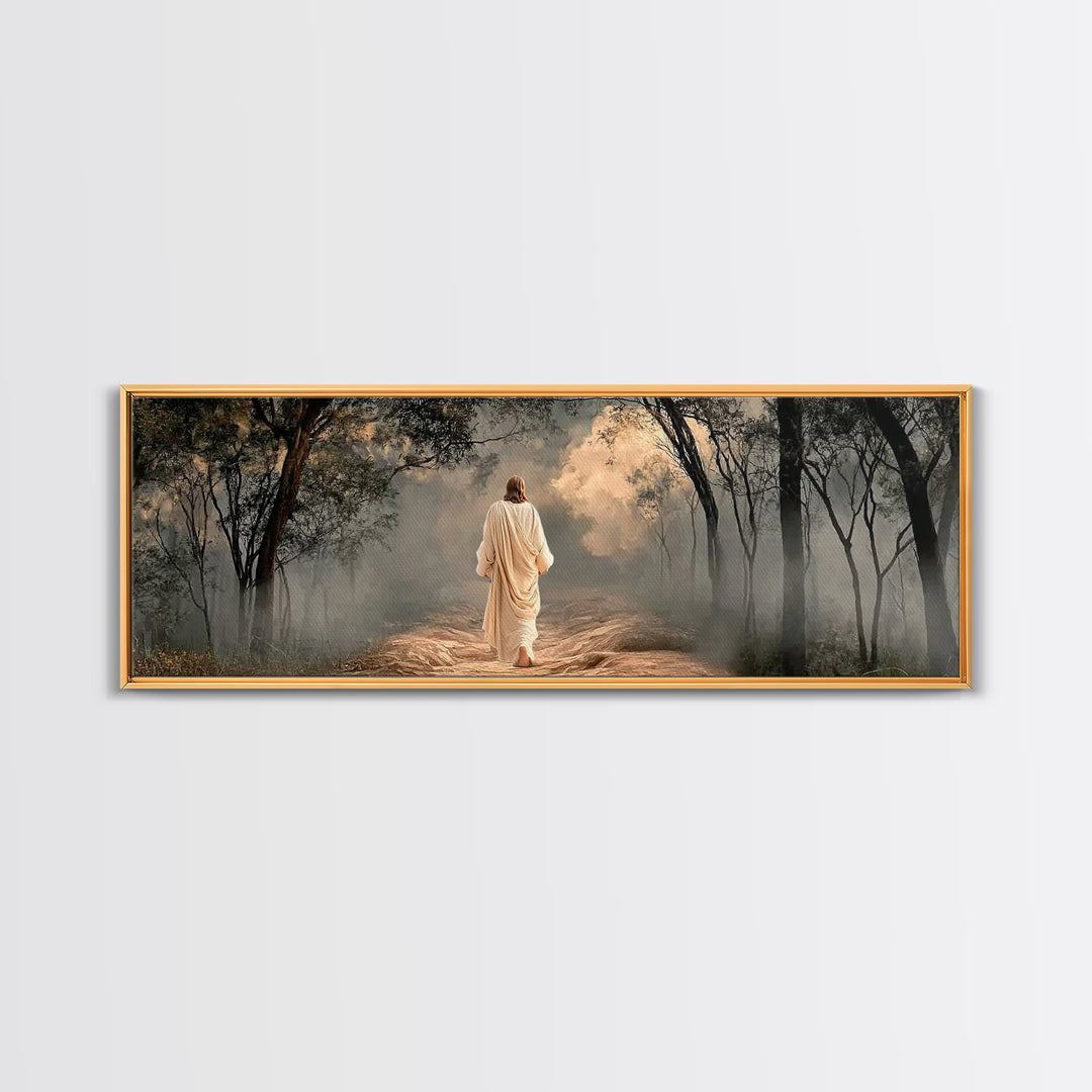 Steps Of Glory | Framed Canvas Print | Panoramic Painting | Christian Art | Jesus Painting | Christian Art Canvas | Christmas Wall Art