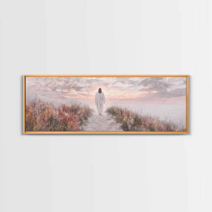 Horizon Of Peace – Framed Canvas Print – Panoramic Art – Christian Art Canvas – Jesus Wall Art – Christian Art – Christian Christmas