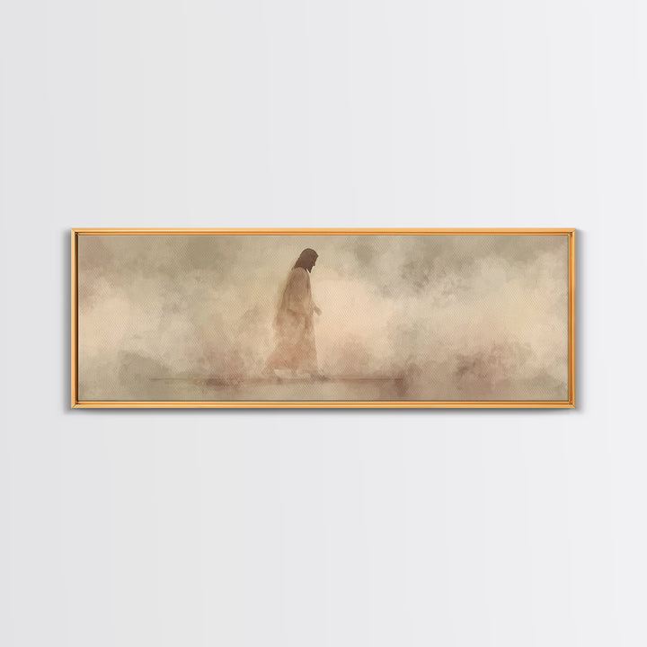 Journey Of Hope, Framed Canvas Print, Panoramic Painting, Christian Wall Art, Jesus Paintings, Christian Art Work, Christmas Wall Art