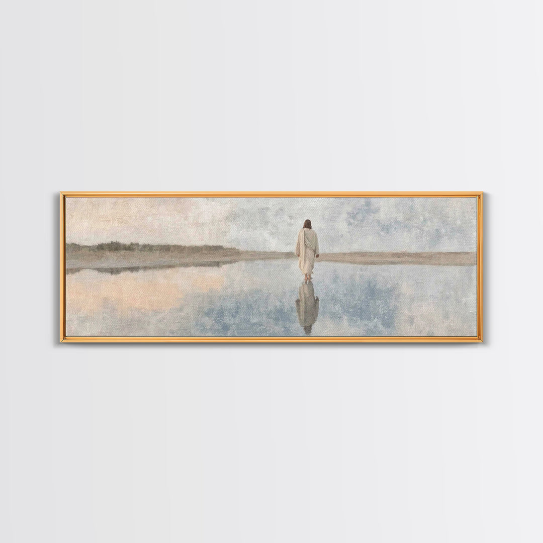Path Of Peace – Framed Canvas Print – Panoramic Art – Christian Wall Art – Jesus Painting – Christian Art Canvas – Christian Decor