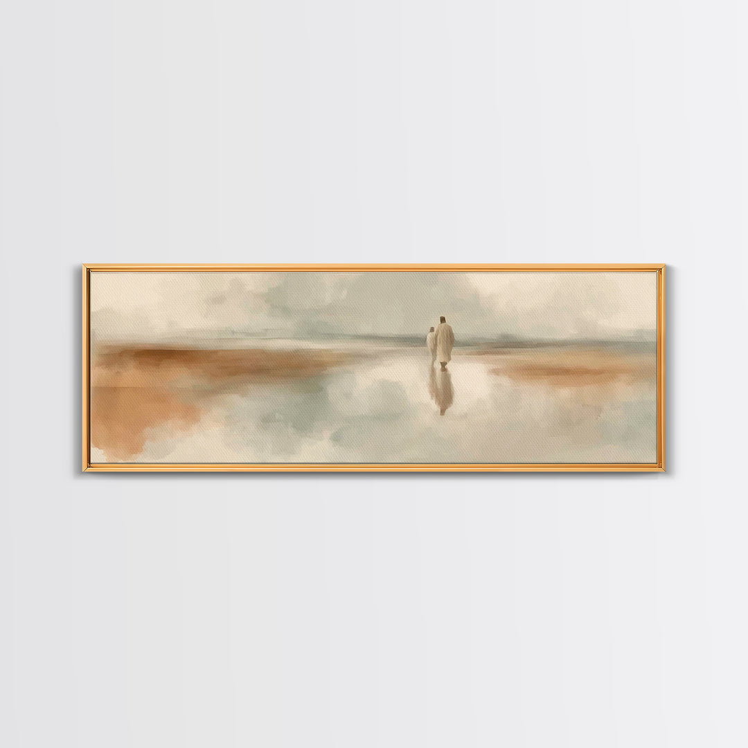 Eternal Calm – Framed Canvas Print – Panoramic Frame – Christian Art – Jesus Painting – Christian Canvas Art – Christian Wall Art