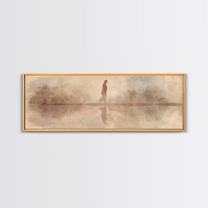 Light Of Mercy, Framed Canvas Print, Panoramic Print, Christian Wall Art, Jesus Painting, Christian Art Canvas, Christian Christmas Art