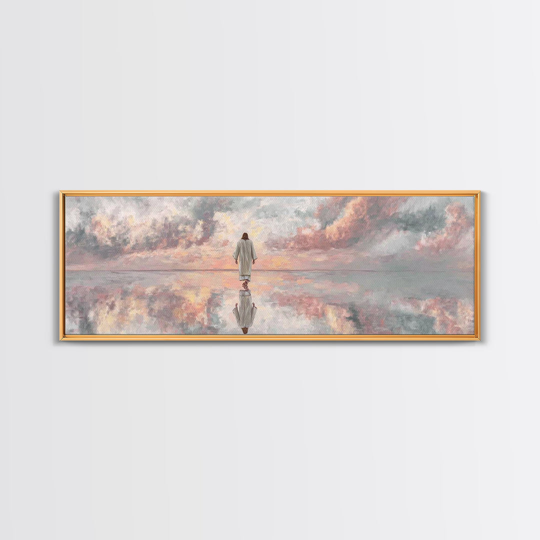 Blessed Journey | Framed Canvas Print | Panoramic Art | Christian Decoration | Jesus Canvas Art | Christian Wall Art | Christian Art