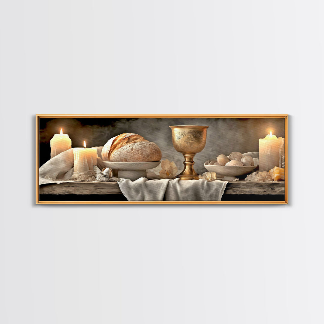 Sanctuary Of Stillness, Framed Canvas Print, Panoramic Art, Christian Wall Art, Christian Art Canvas, Modern Christian Art, Christian Decor