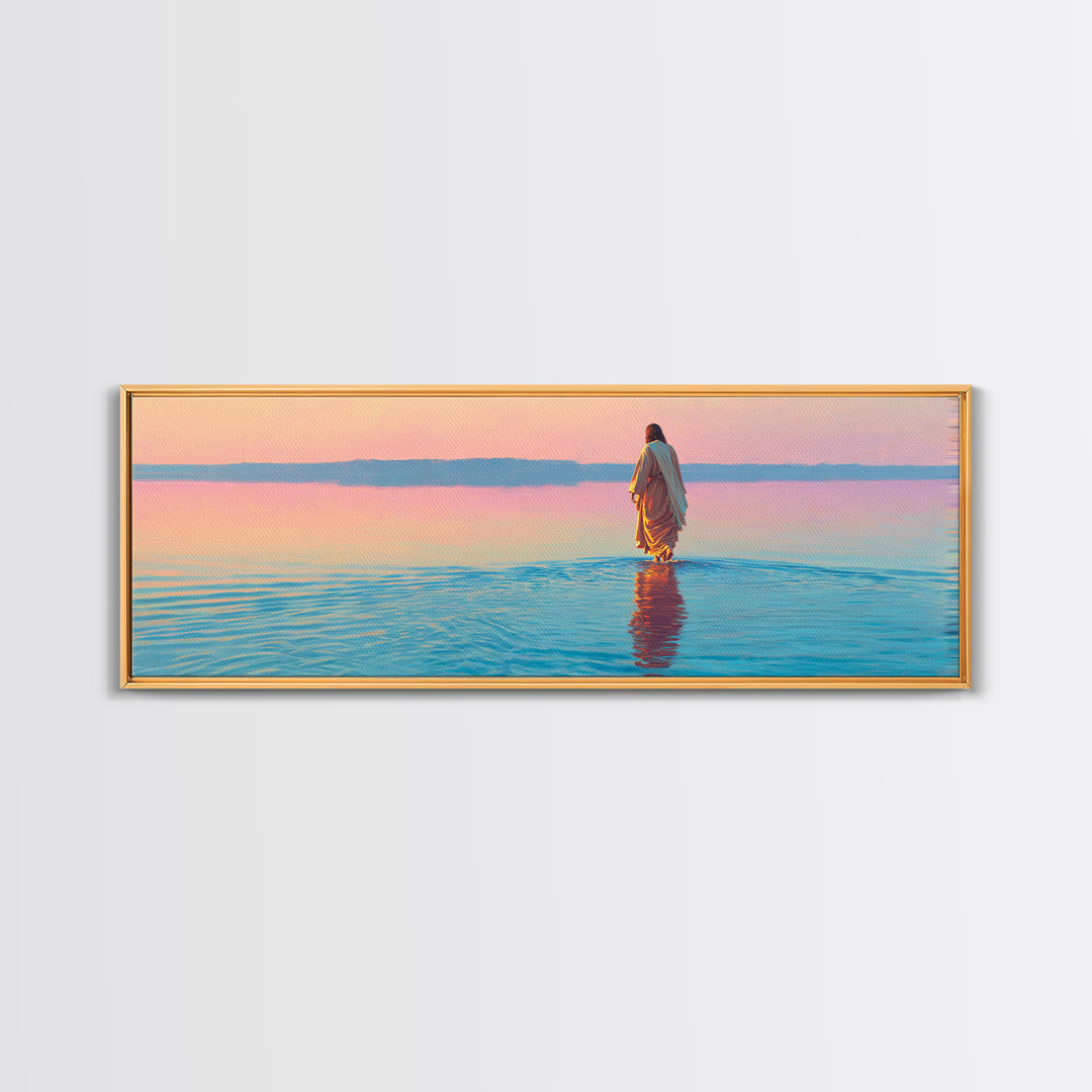 Radiant Morning – Framed Canvas Print – Extra Wide Art – Christian Art – Jesus Painting – Christian Canvas Art – Christian Wall Art