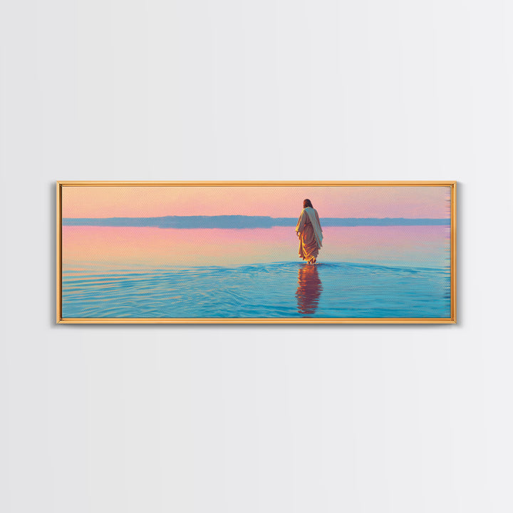 Radiant Morning – Framed Canvas Print – Extra Wide Art – Christian Art – Jesus Painting – Christian Canvas Art – Christian Wall Art