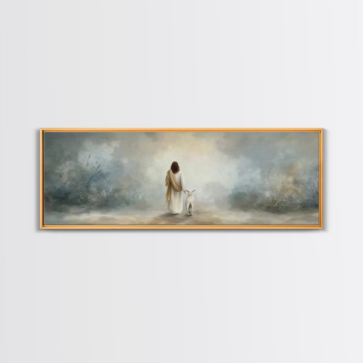 Pure Guidance, Framed Canvas Print, Panoramic Wall Art, Christian Art Print, Jesus Canvas Art, Christmas Art Framed, Christian Gift Ideas