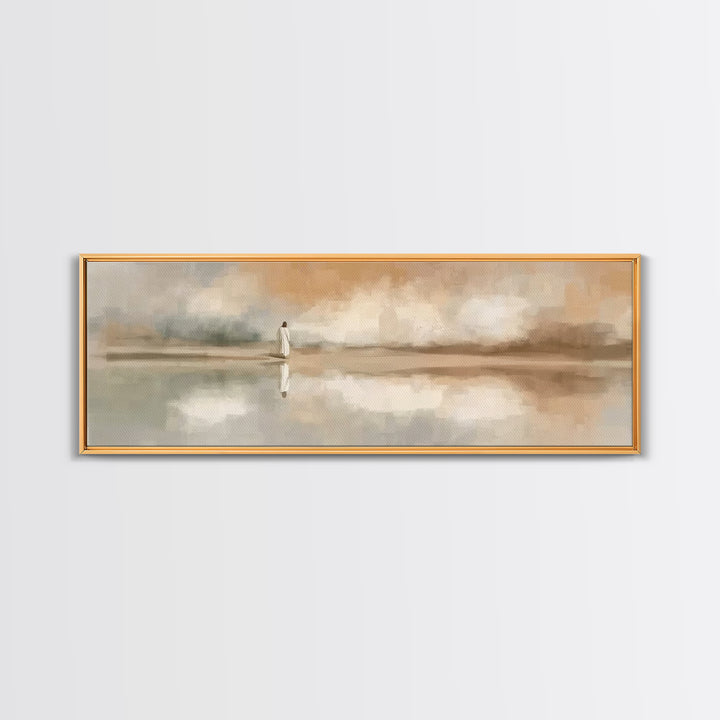 Sacred Reflections – Framed Canvas Print – Christian Art Canvas – Panoramic Painting – Christian Wall Art – Large Jesus Painting