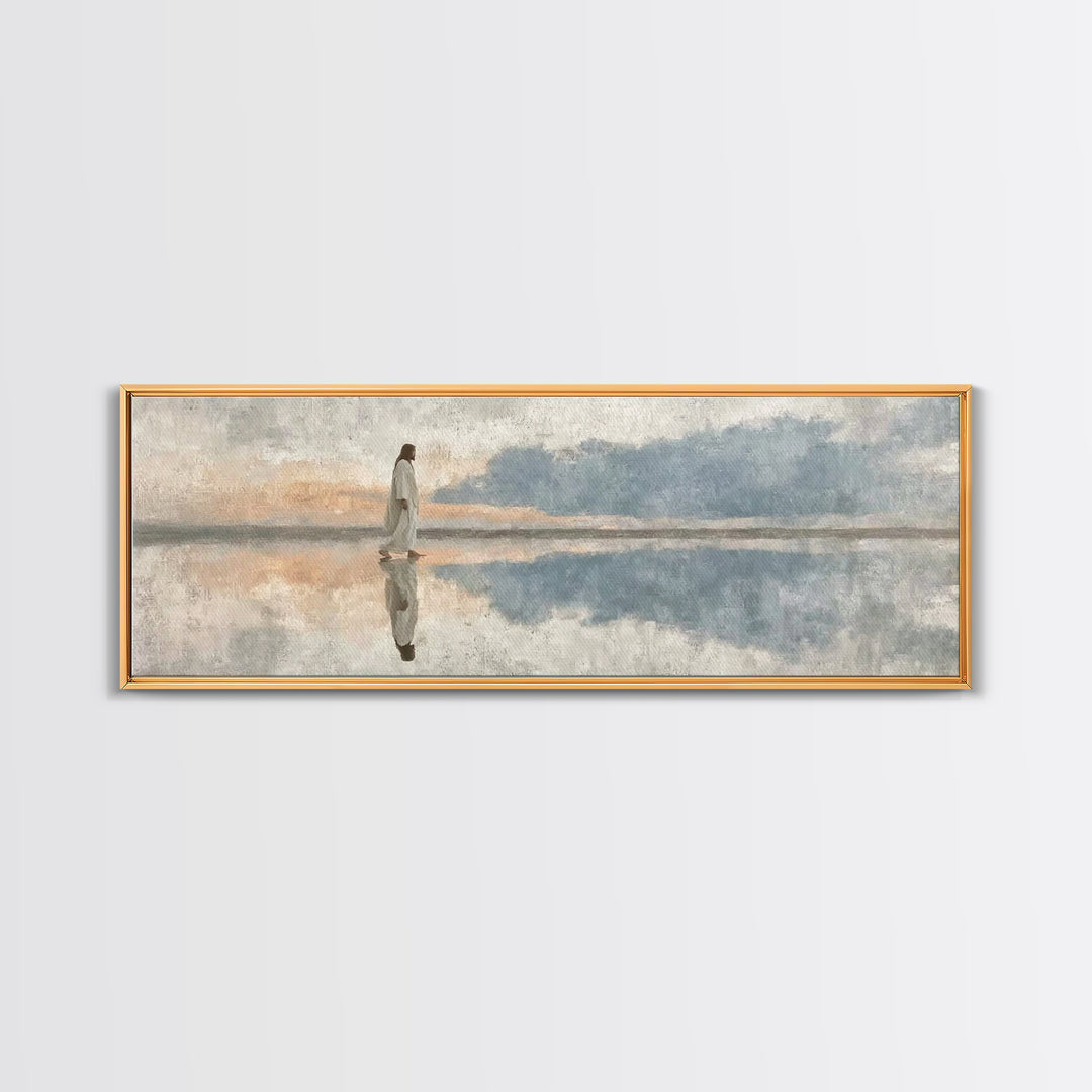 Eternal Guide | Framed Canvas Print | Christian Art Canvas | Panoramic Wall Art | Christian Wall Art | Jesus Painting