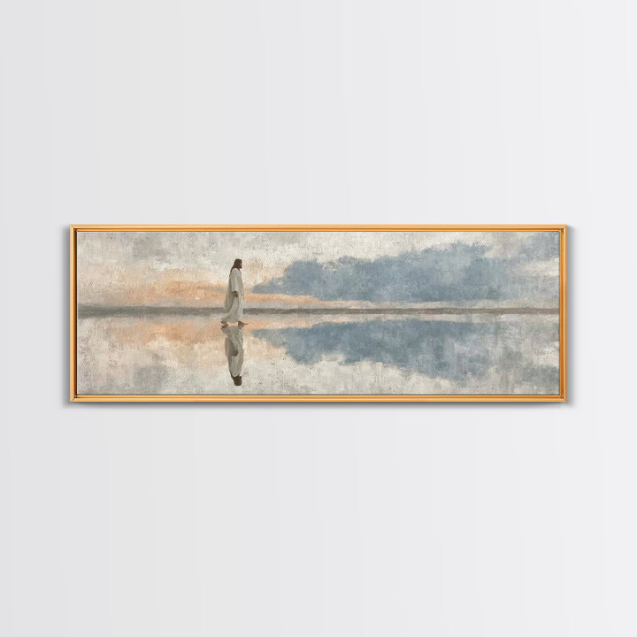 Eternal Guide | Framed Canvas Print | Christian Art Canvas | Panoramic Wall Art | Christian Wall Art | Jesus Painting