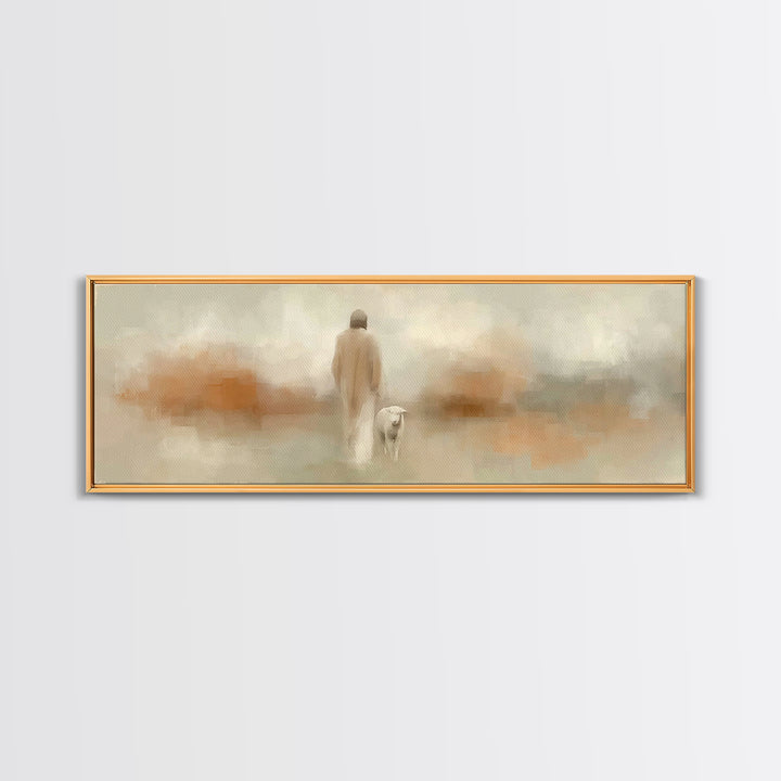 Night Of Wonder, Framed Canvas Print, Christian Art Canvas, Panoramic Wall Art, Jesus Painting, Christian Wall Art