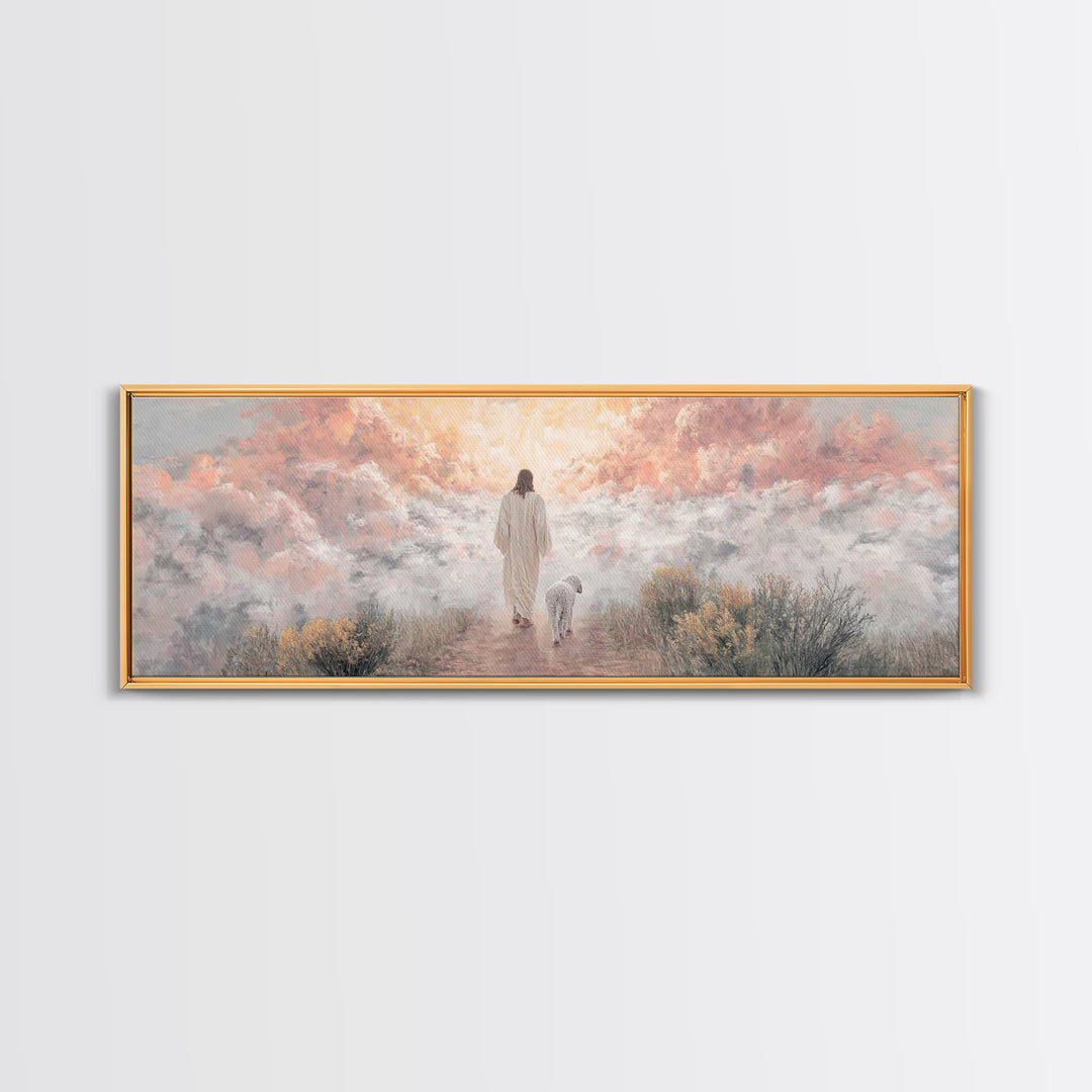 Radiant Ascension – Framed Canvas Print – Panoramic Print – Christian Wall Art – Christian Art Canvas – Jesus Painting – Christmas Art – Ch