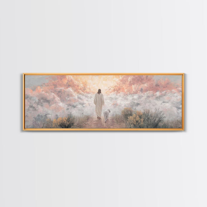 Radiant Ascension – Framed Canvas Print – Panoramic Print – Christian Wall Art – Christian Art Canvas – Jesus Painting – Christmas Art – Ch