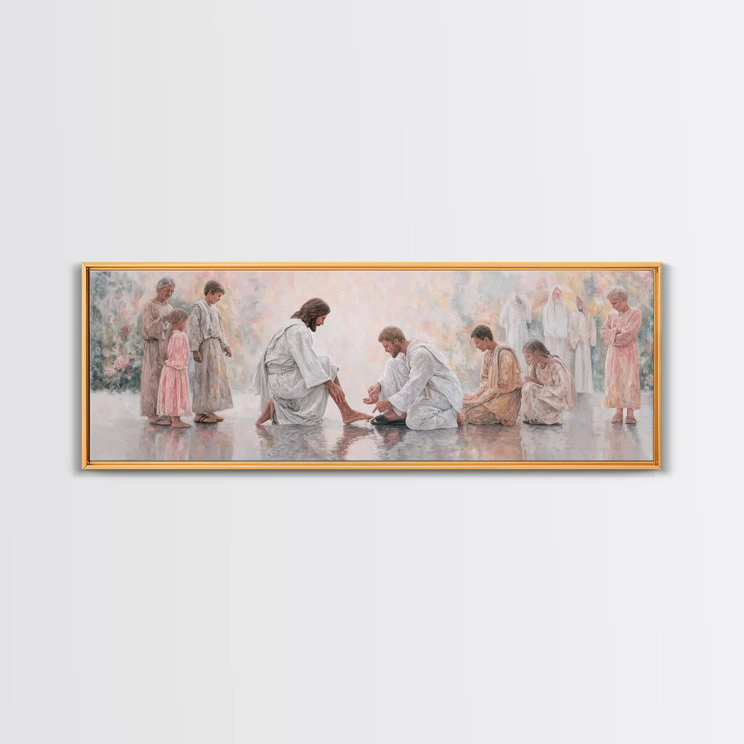 Harmony of Grace – Framed Canvas Print – Panoramic Painting – Christian Art Canvas – Christian Wall Art – Jesus Painting – Christian Christ