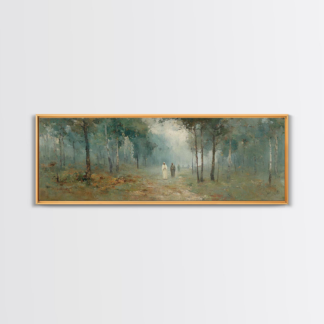 Golden Hour Peace, Framed Canvas Print, Extra Wide Art, Christian Wall Art, Moody Christian Art, Christian Art Painting, Christian Gift Ide
