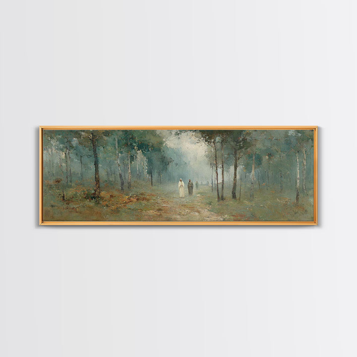 Golden Hour Peace, Framed Canvas Print, Extra Wide Art, Christian Wall Art, Moody Christian Art, Christian Art Painting, Christian Gift Ide