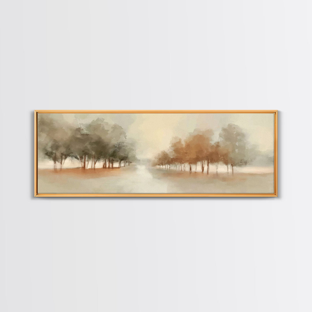 Walk Of Renewal – Framed Canvas Print – Panoramic Wall Art – Christian Art Print – Subtle Christian Paintings – Christian Art – Christian C