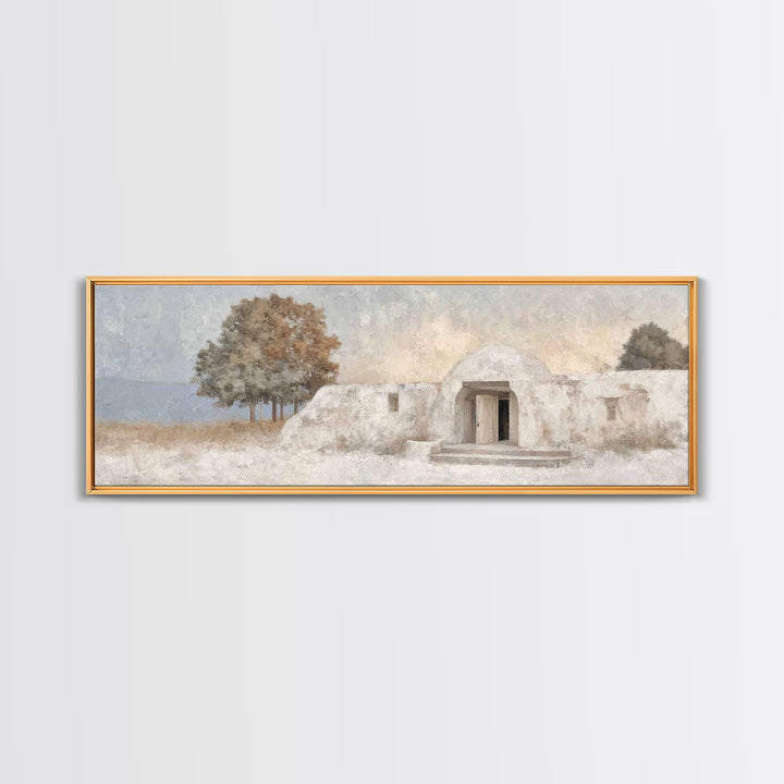 Bethlehem Dawn Light, Framed Canvas Print, Panoramic Wall Art, Christian Art Canvas, Modern Christian Art, Christian Decorations, Christmas