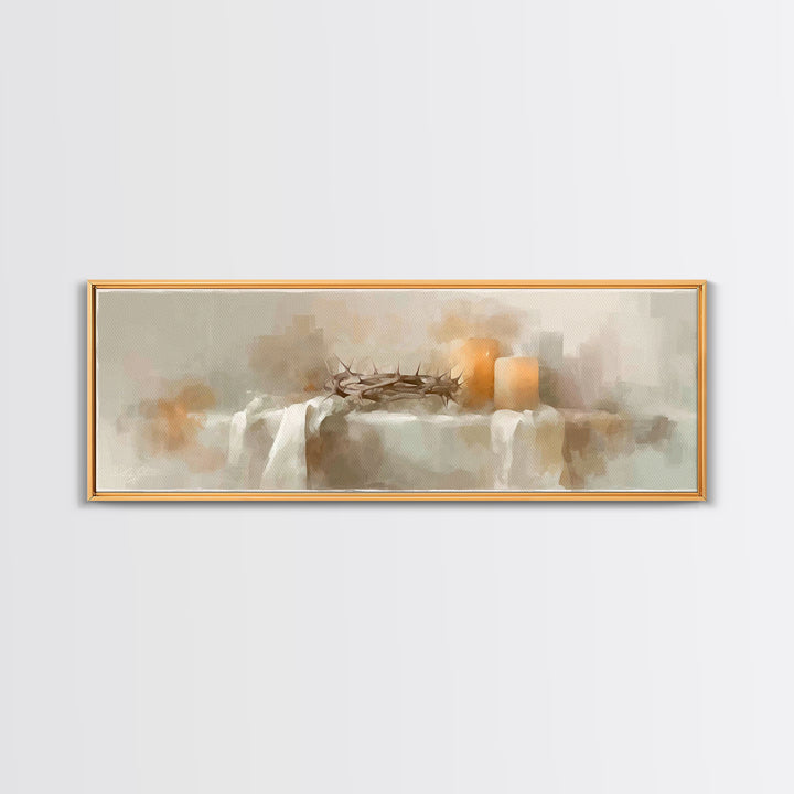Holy Promise | Framed Canvas Print | Christian Art | Christian Wall Art | Panoramic Frame | Christian Art Canvas | Christmas Art