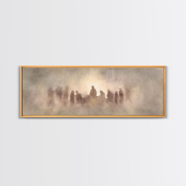 Veil Of Communion – Framed Canvas Print – Christian Wall Art – Christian Art Canvas – Panoramic Painting – Jesus Painting – Christian Art