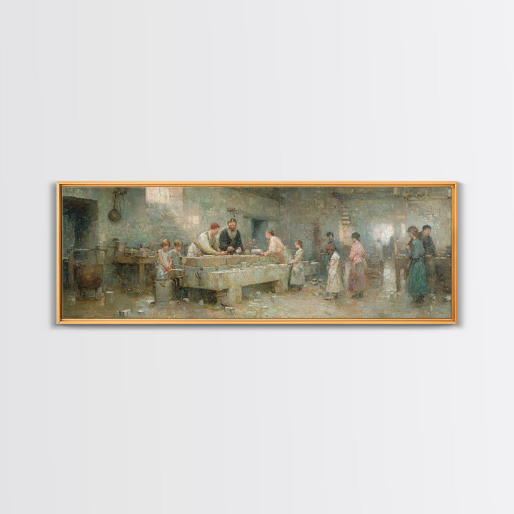 Humble Workshop Hours | Framed Canvas Print | Panoramic Wall Art | Christian Art Canvas | Christian Wall Art | Jesus Painting | Christian A