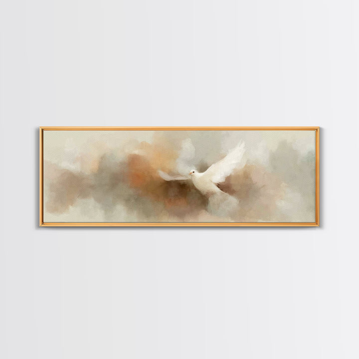 Spirit Of Peace, Framed Canvas Print, Christian Wall Art, Christian Art Canvas, Panoramic Print, Christian Christmas Art, Christian Decor