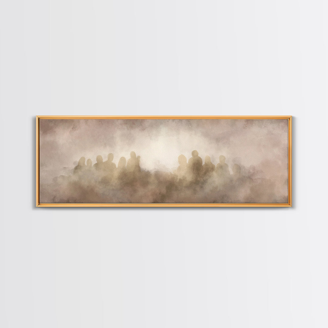 Shadows Of Witness – Framed Canvas Print – Christian Art Canvas – Christian Wall Art – Panoramic Painting – Christian Christmas Art – Chris