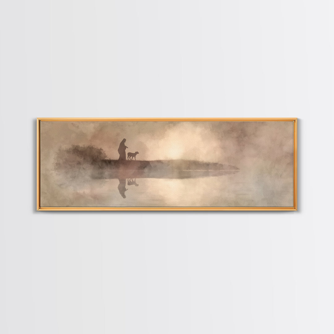 Walk Of Mercy, Framed Canvas Print, Christian Art Canvas, Christian Wall Art, Panoramic Painting, Jesus Art Print, Christian Decor