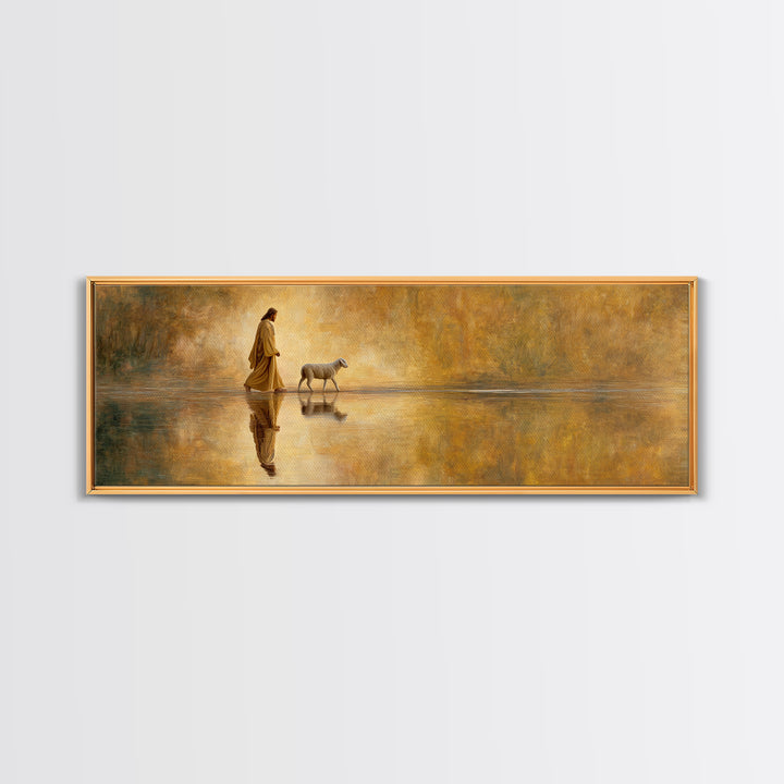 Paths Of Faith, Framed Canvas Print, Christian Wall Art, Christian Art Canvas, Panoramic Painting, Jesus Art Print, Christian Decor