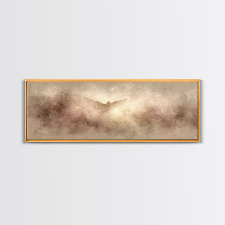 Wings Of Hope | Framed Canvas Print | Panoramic Print | Christian Art Canvas | Subtle Christian Art | Christian Wall Art | Christmas Art