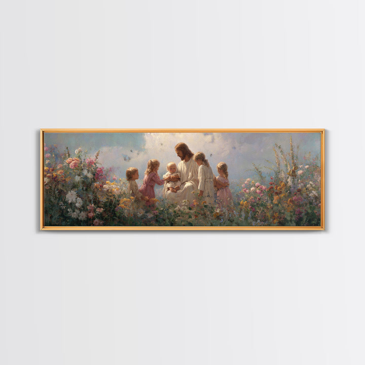 Children Of Light | Framed Canvas Print | Christian Wall Art | Jesus Painting | Christian Art Canvas | Panoramic Painting | Christian Chris