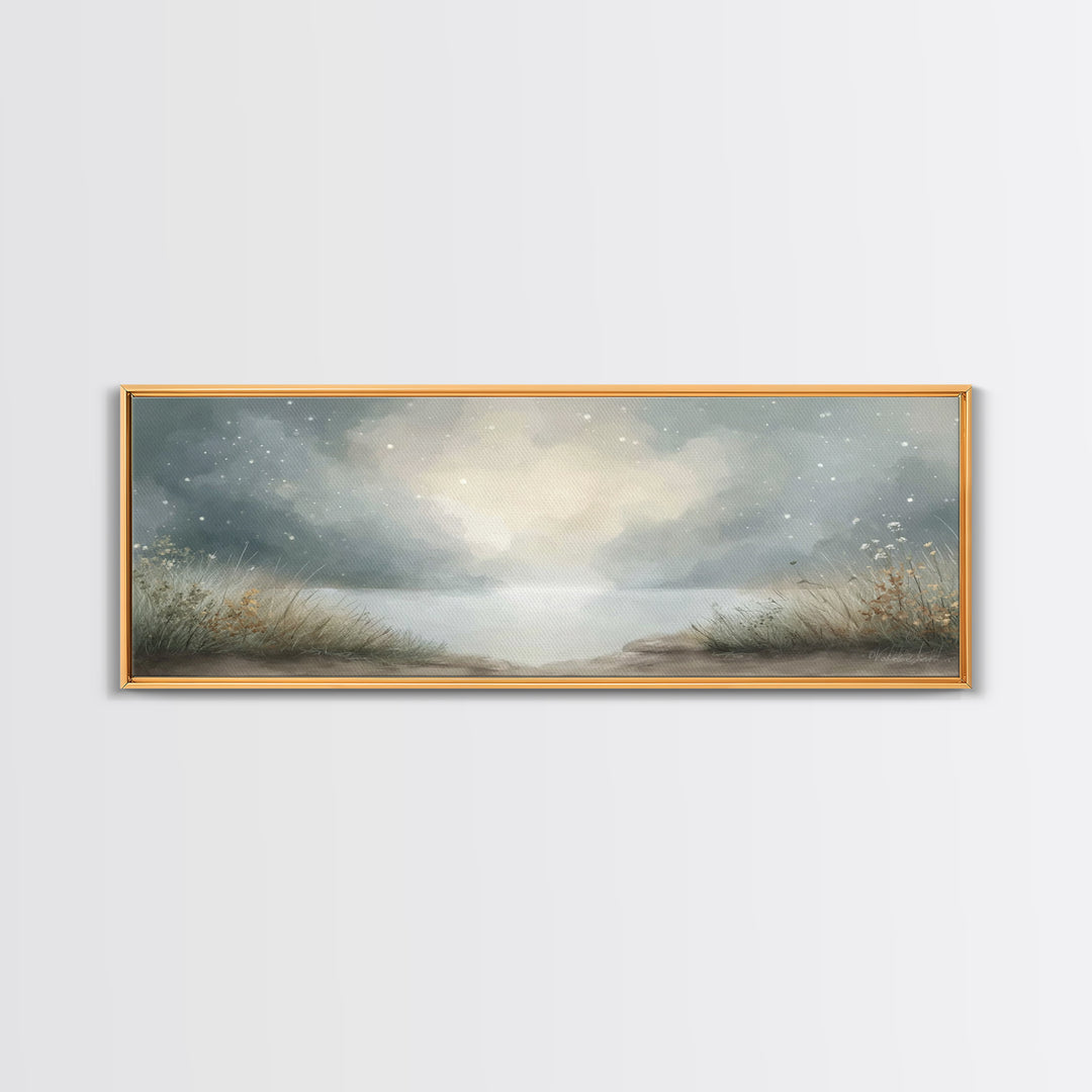Pathway Of Peace | Framed Canvas Print | Christian Wall Art | Christian Art Canvas | Jesus Painting | Panoramic Art | Christian Christmas A