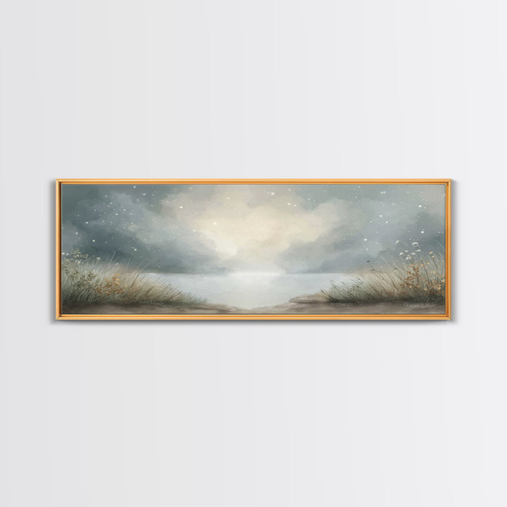 Pathway Of Peace | Framed Canvas Print | Christian Wall Art | Christian Art Canvas | Jesus Painting | Panoramic Art | Christian Christmas A