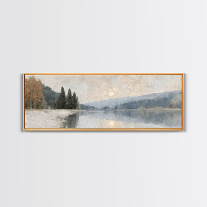 Still Waters Hope - Framed Canvas Print - Christian Art Canvas - Christian Wall Art - Panoramic Print - Christian Decor - Christian Gift
