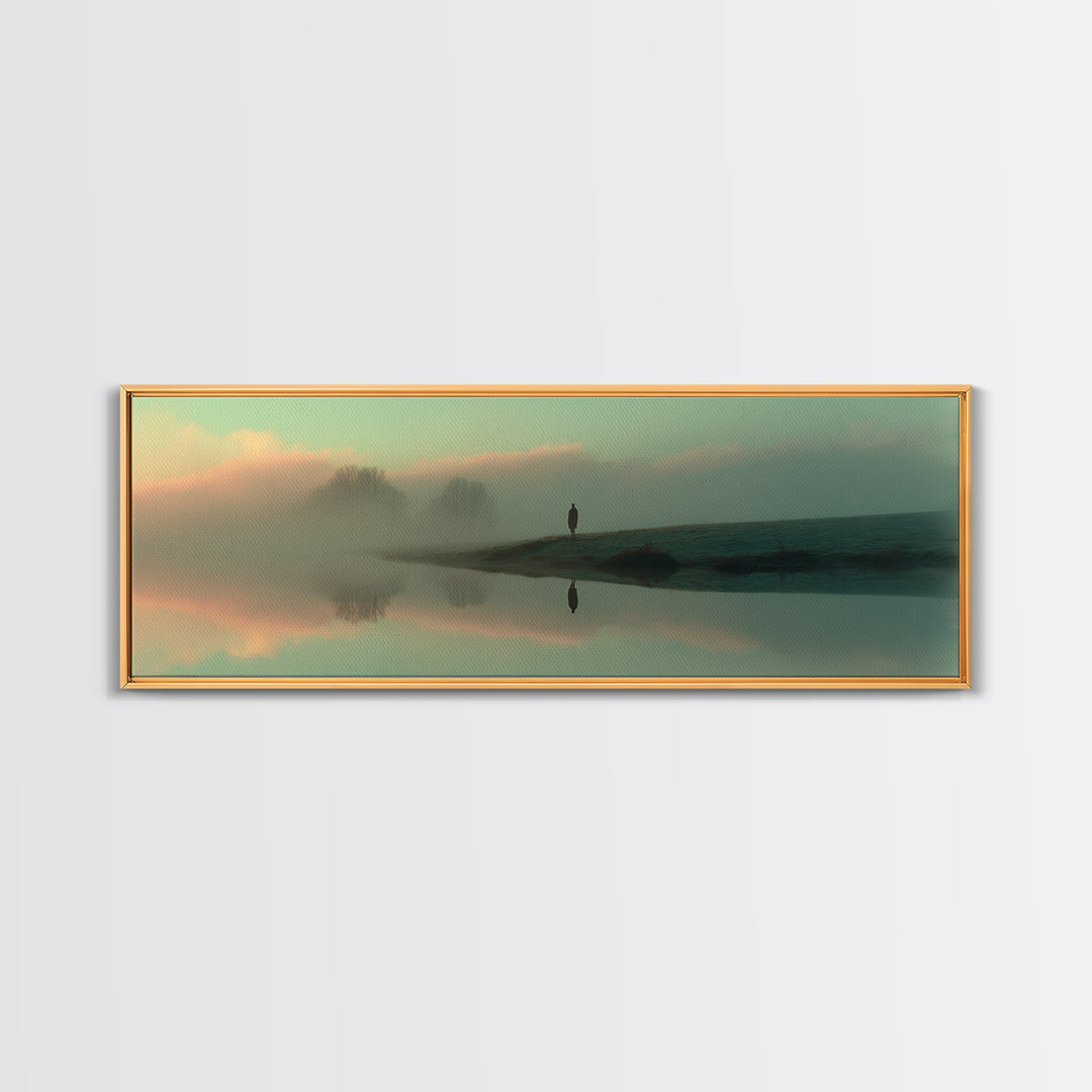 Heavenly Dawn, Framed Canvas Print, Christian Art Canvas, Jesus Painting, Panoramic Wall Art, Christian Wall Art, Christmas Art