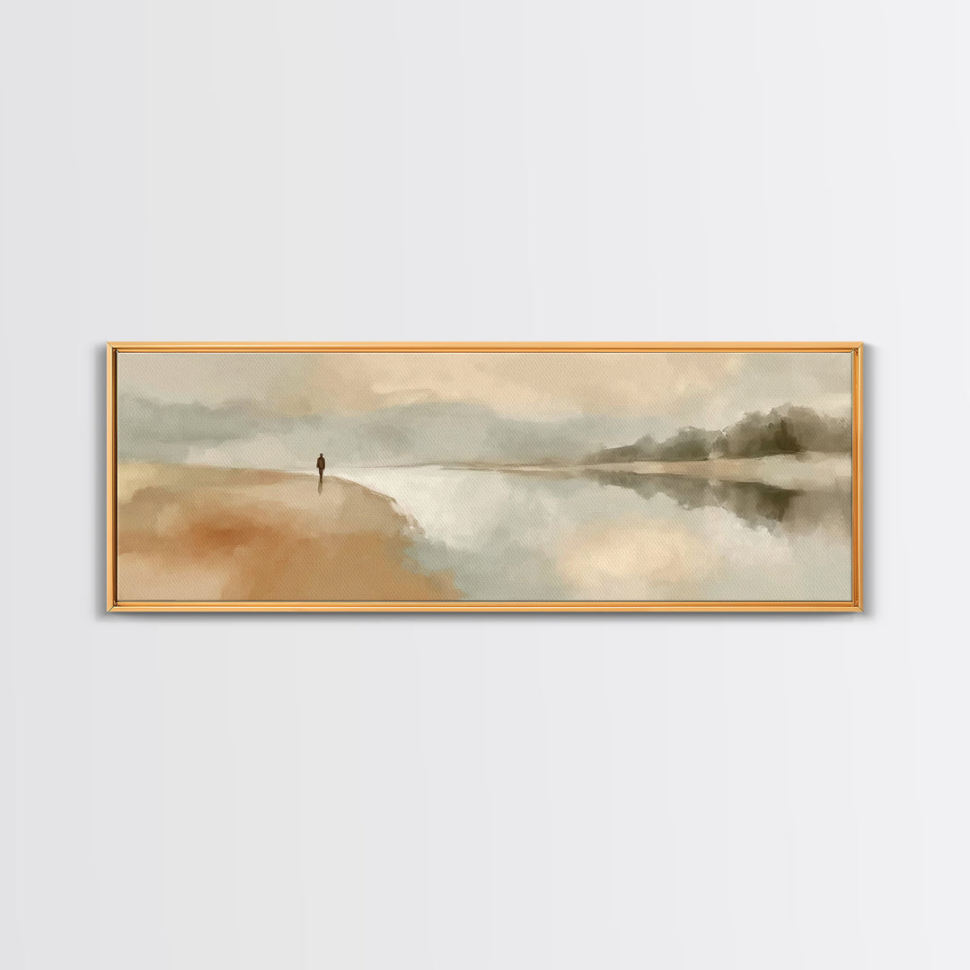 Graceful Journey | Framed Canvas Print | Jesus Painting | Christian Wall Art | Panoramic Wall Art | Christian Art Canvas | Christmas Art