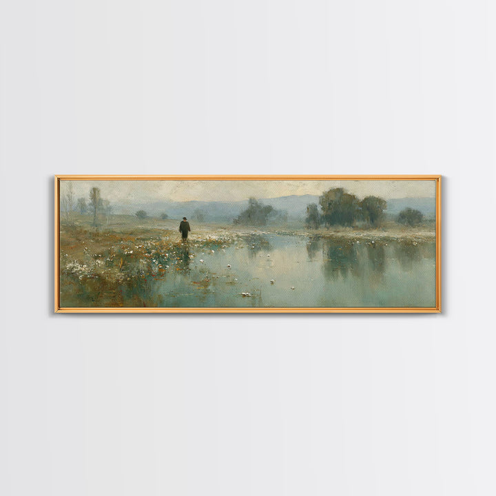Morning Mercy – Framed Canvas Print – Panoramic Print – Christian Wall Art – Jesus Canvas Art – Christian Art Canvas – Christmas Art