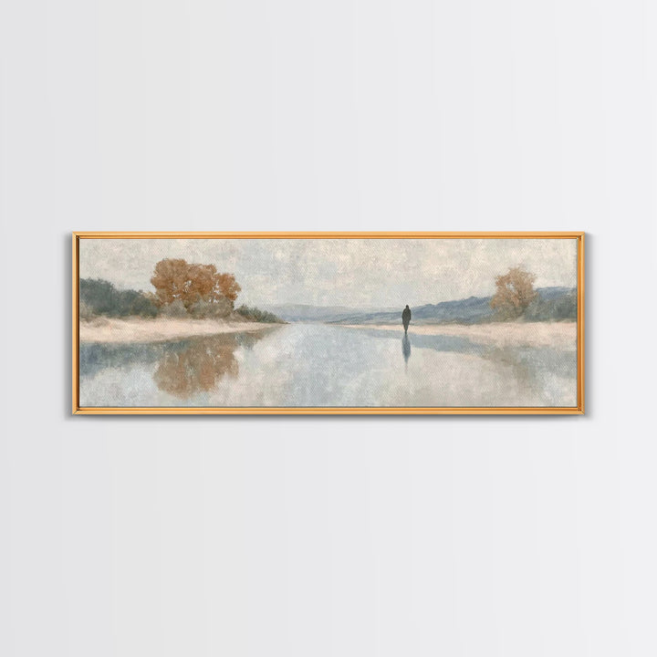 Hallowed Path, Framed Canvas Print, Jesus Painting, Christian Art Canvas, Panoramic Art, Christian Wall Art, Christmas Art