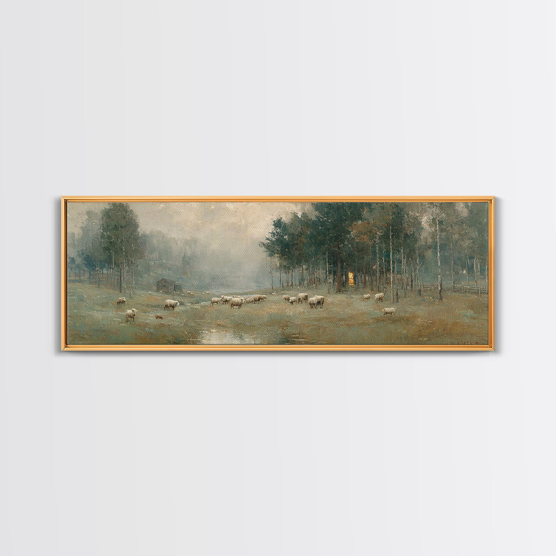 Shepherds Of Peace – Framed Canvas Print – Panoramic Art – Christian Wall Art – Christian Art Canvas – Christmas Art – Christian Painting