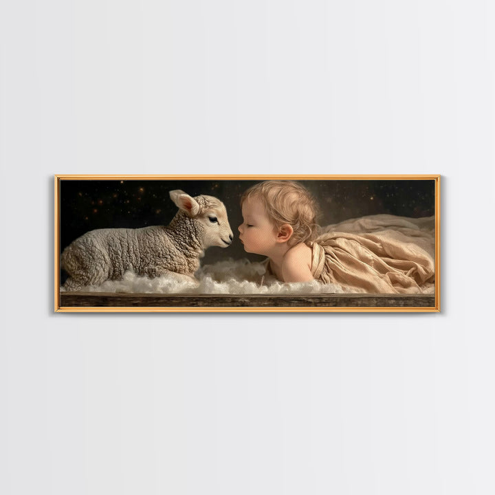 Bethlehem Quiet – Framed Canvas Print – Christian Wall Art – Panoramic Painting – Christmas Art – Christian Art Canvas