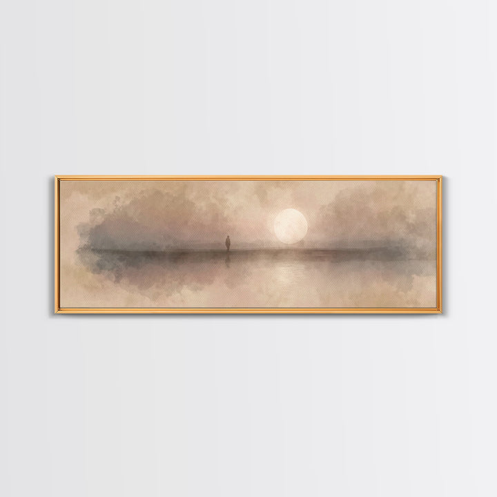 Journey At Dawn | Framed Canvas Print | Christian Wall Art | Panoramic Art | Christian Art Canvas | Christian Christmas Art