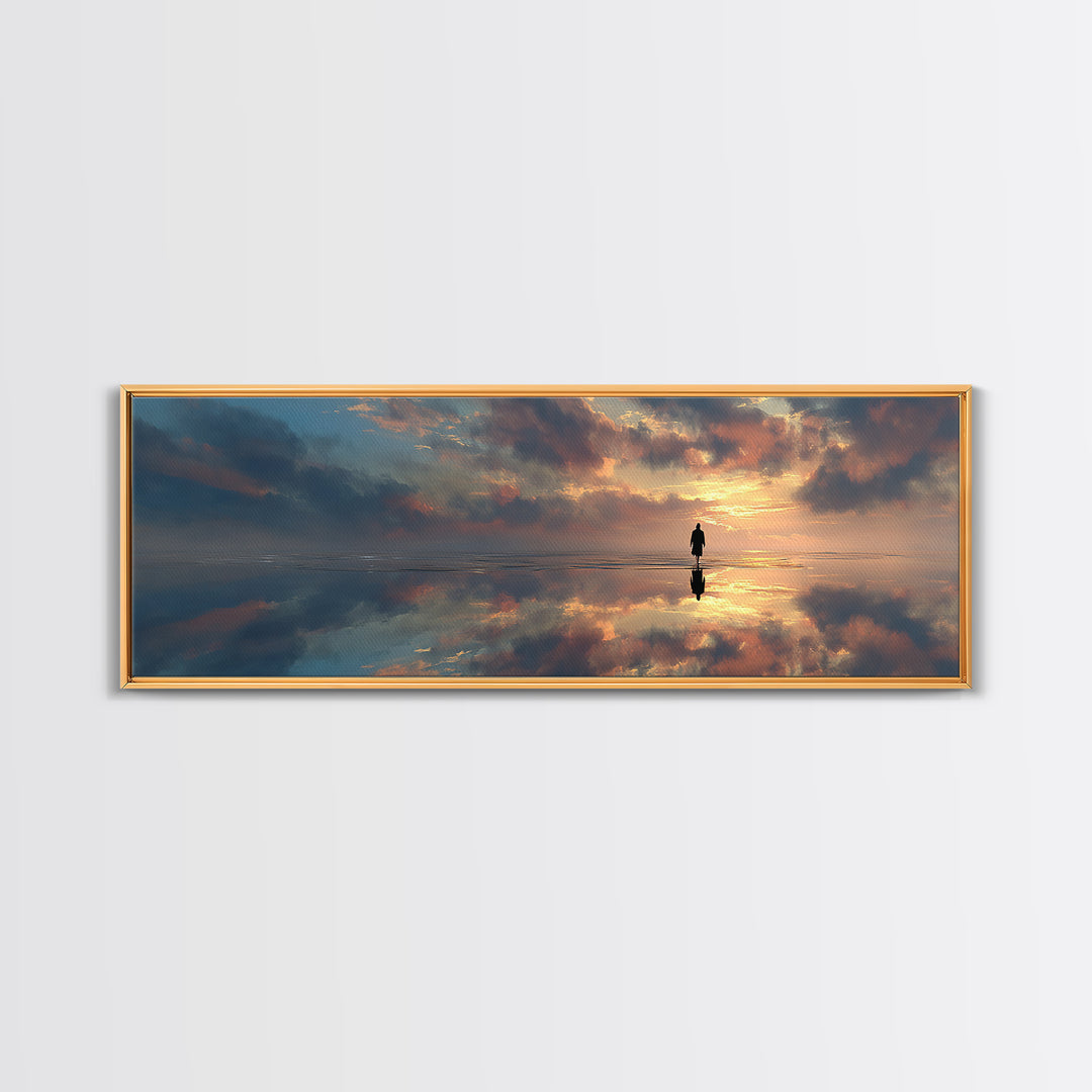 Heaven’s Horizon – Framed Canvas Print – Christian Wall Art – Panoramic Wall Art – Christian Art Canvas – Jesus Painting
