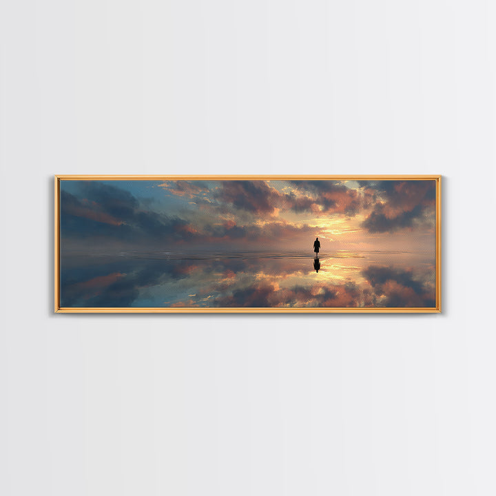Heaven’s Horizon – Framed Canvas Print – Christian Wall Art – Panoramic Wall Art – Christian Art Canvas – Jesus Painting