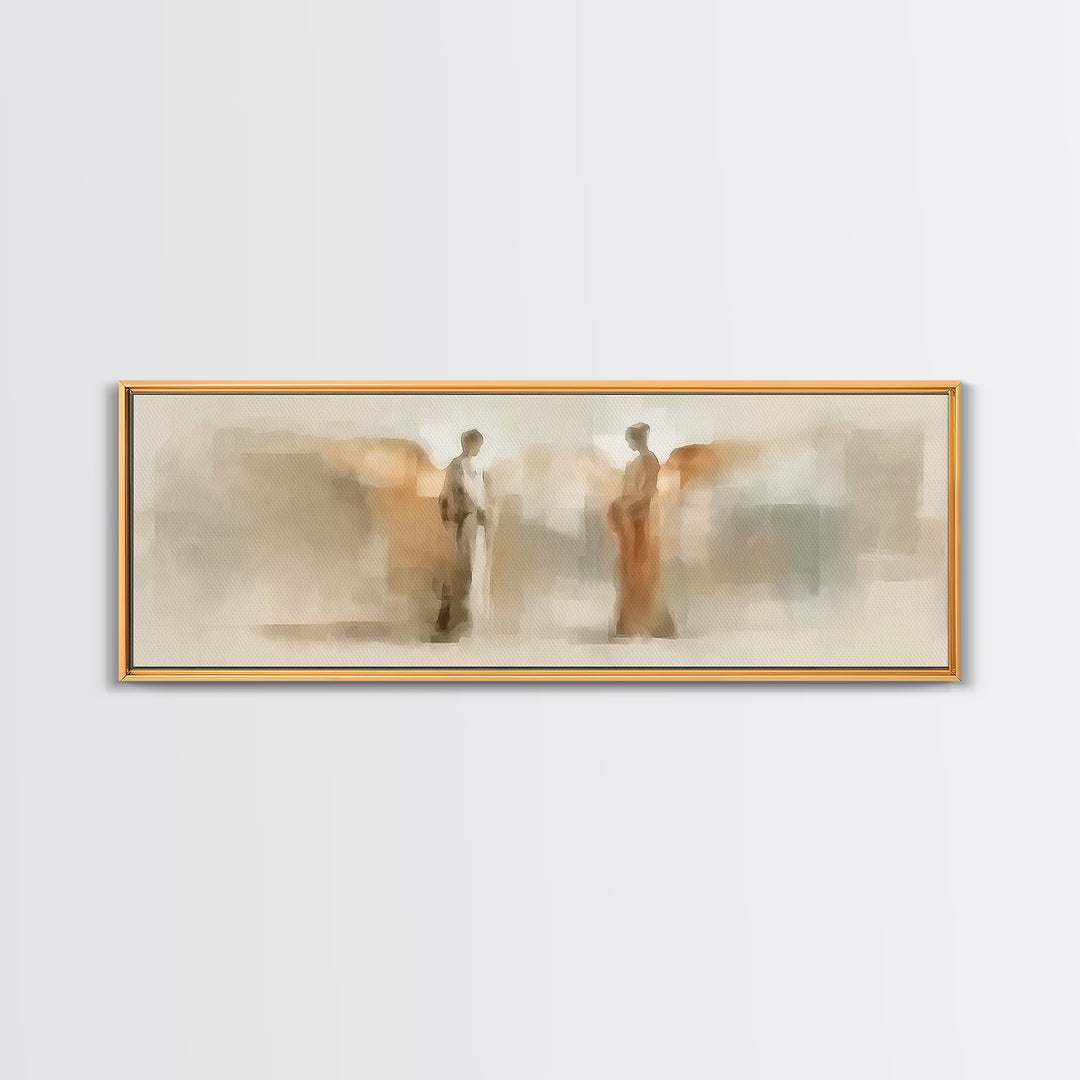 Seraphic Vision Soft | Framed Canvas Print | Christian Art | Christian Canvas Art | Panoramic Painting | Christmas Art | Christian Christma