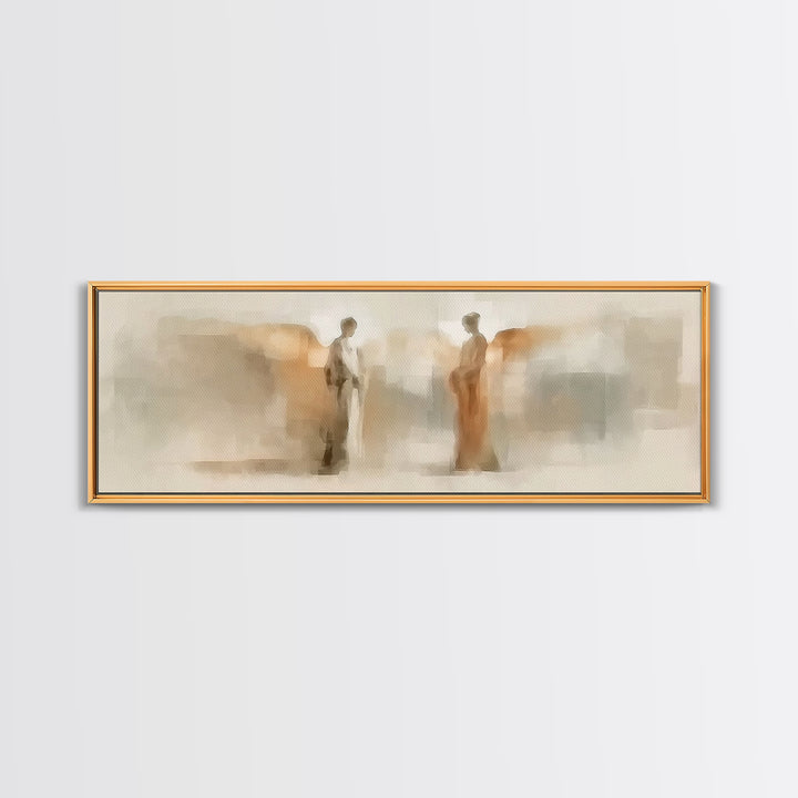 Seraphic Vision Soft | Framed Canvas Print | Christian Art | Christian Canvas Art | Panoramic Painting | Christmas Art | Christian Christma